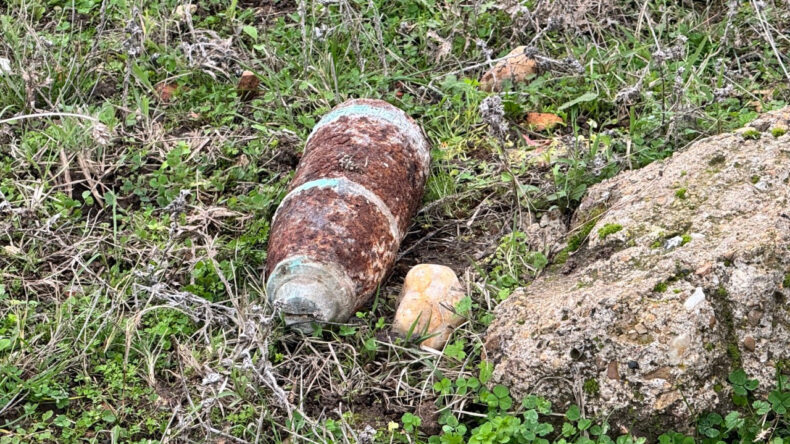 Mantar Toplarken Patlamamış Top Mermisi Bulundu