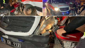 Motosiklet Ambulansa Saplandı