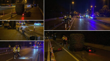 Motosiklet, Karşıya Ge&ccedil;mek İsteyen Yayaya &Ccedil;arptı; 3 Kişi Yaralandı