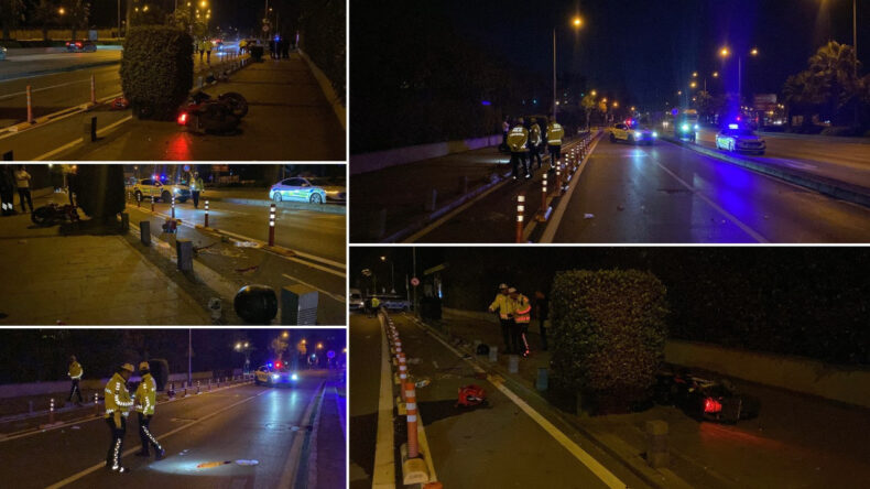 Motosiklet, Karşıya Ge&ccedil;mek İsteyen Yayaya &Ccedil;arptı; 3 Kişi Yaralandı