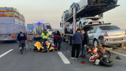 Motosiklet Tıra &Ccedil;arptı