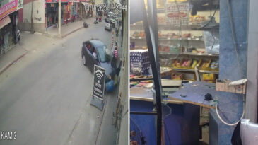 Otomobil Marketin İ&ccedil;ine Girdi: 4 Yaralı