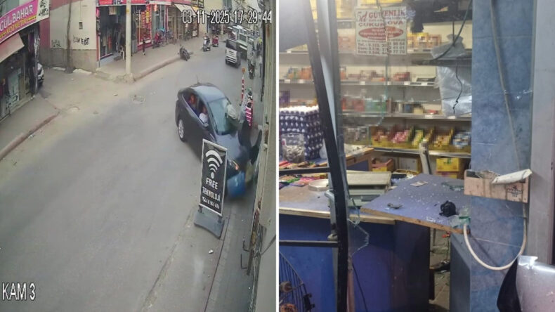 Otomobil Marketin İçine Girdi: 4 Yaralı