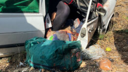 Otomobil yol kenarına uçtu: 1 ölü, 1 ağır yaralı