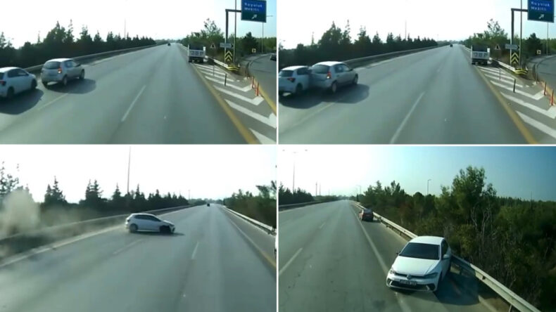 Otoyolda Sol Şeritte Durdu, Felakete Davetiye &Ccedil;ıkardı