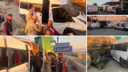 &Ouml;ğrenci servisi ile tanker &ccedil;arpıştı: 14 yaralı