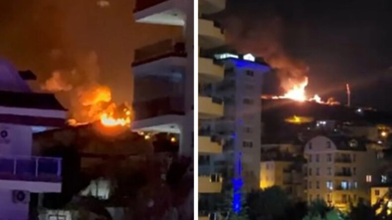 Park Halindeki Tüp Yüklü Kamyonet Yangın Çıkardı