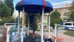 Parkta Oyun Faciası: Çocuklar Oyuncağı Ateşe Verdi