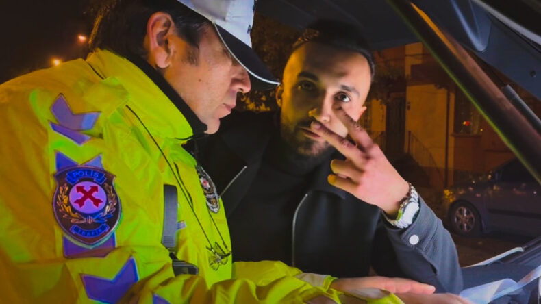 Polis şaşkınlığını gizleyemedi: Mertcan bu ne ya