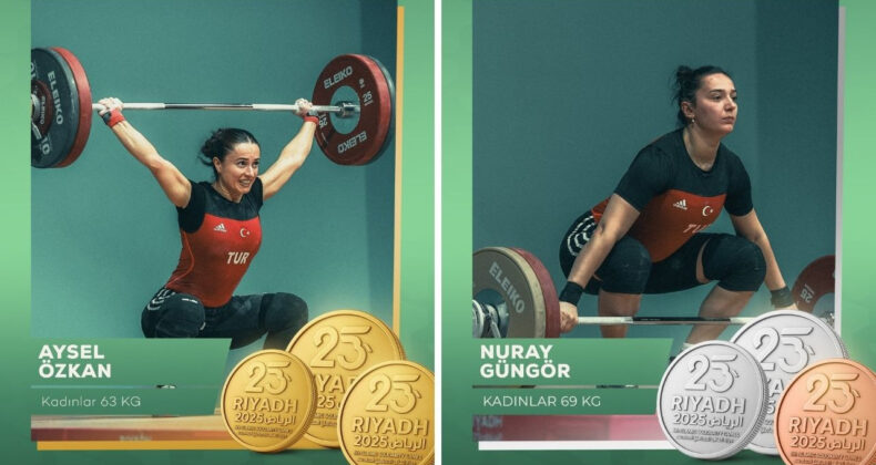 Riyad'da Halterde Gün Sonunda 3 Altın, 2 Gümüş, 1 Bronz Madalya Kazandık