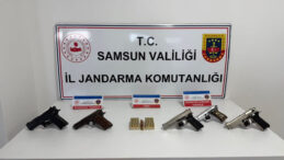 Samsun'da Silah Ka&ccedil;ak&ccedil;ılığına Ge&ccedil;it Yok: Sosyal Medya İle Yakalandılar
