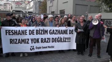 Sanat&ccedil;ılar, M&uuml;ze Gazhane'den seslendi: Rızamız yok, razı değiliz