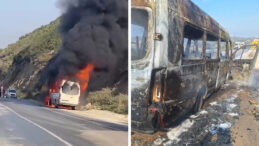 Seyir Halindeki Minib&uuml;s Alev Aldı