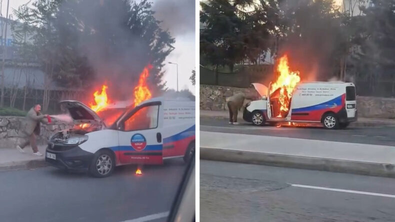 Seyir Halindeyken Alev Aldı