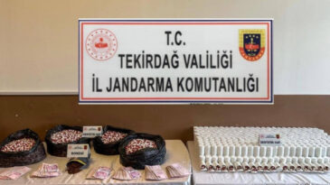 Tekirdağ'da 55 Bin Sentetik Ecza Ele Ge&ccedil;irildi
