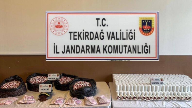 Tekirdağ'da 55 Bin Sentetik Ecza Ele Geçirildi