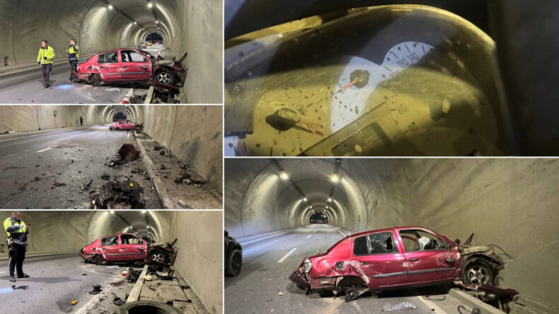 Tünelde Korkunç Kaza! Hız Göstergesi 200’de Kaldı