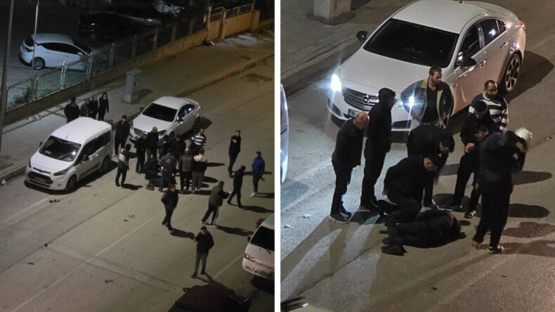 Üç Araca Çarpan Motosikletli Yaralandı