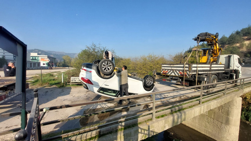 Otomobilin ters döndüğü an