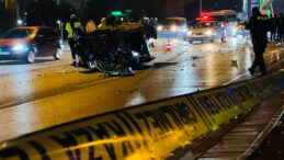 Ağaca &Ccedil;arpan Otomobil Alev Aldı: 1'i Ağır 2 Yaralı