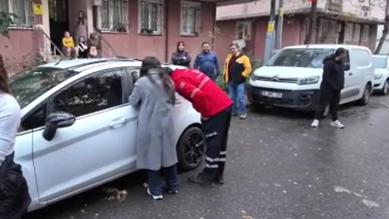 Arabada Unutulan Bebek i&ccedil;in Zamanla Yarıştılar