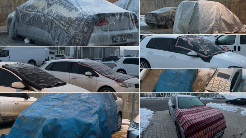 Ara&ccedil;lar Battaniyelerle Korunuyor