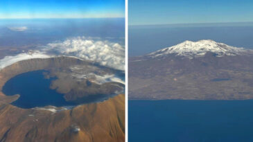 Astronotların Dikkatini &Ccedil;eken İkinci B&uuml;y&uuml;k Krater Havadan G&ouml;r&uuml;nt&uuml;lendi