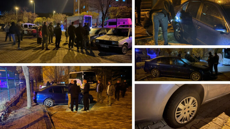 Aynı otoparktaki 5 otomobilin lastiği kesildi