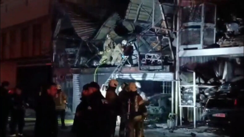 Başakşehir'de İki Katlı İş Yerinde Korkutan Yangın