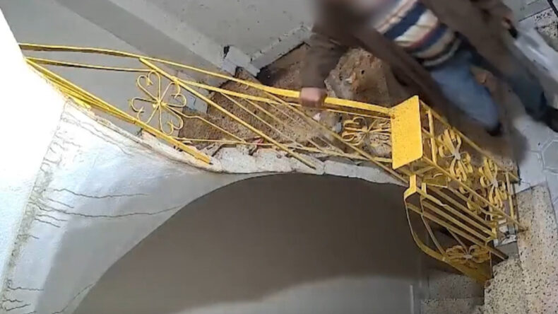 Binanın İçine Çöp Attı, Gözaltına Alındı