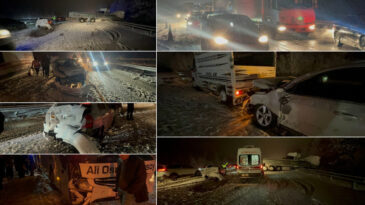 Bolu'da 7 Ara&ccedil; Zincirleme Kaza Yapıldı