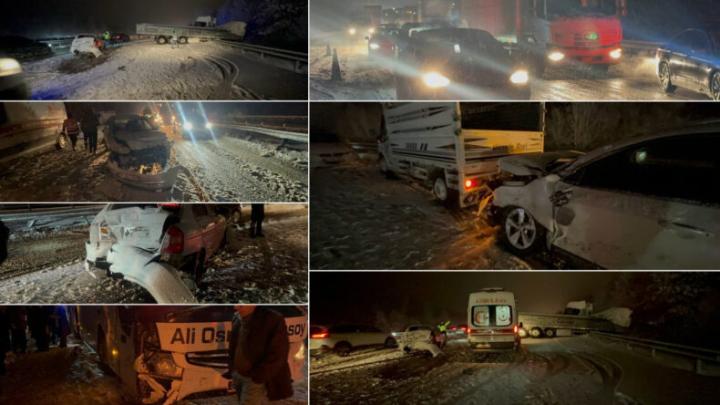 Bolu'da 7 Ara&ccedil; Zincirleme Kaza Yapıldı