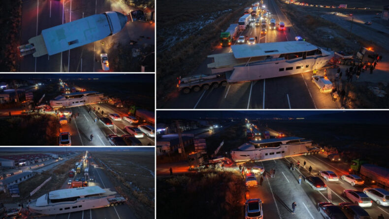 Erzurum'da Yola &Ccedil;ıkan Yat Karaya Oturdu