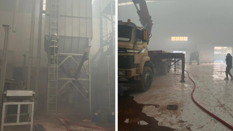 Fabrikayı Alevler Sardı