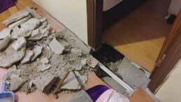 Fatih'te 4 Katlı Binanın Zemininde &Ccedil;&ouml;kme Olayı