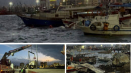 Fırtınada Limanda 5 Tekne ve 1 Yat Devrildi