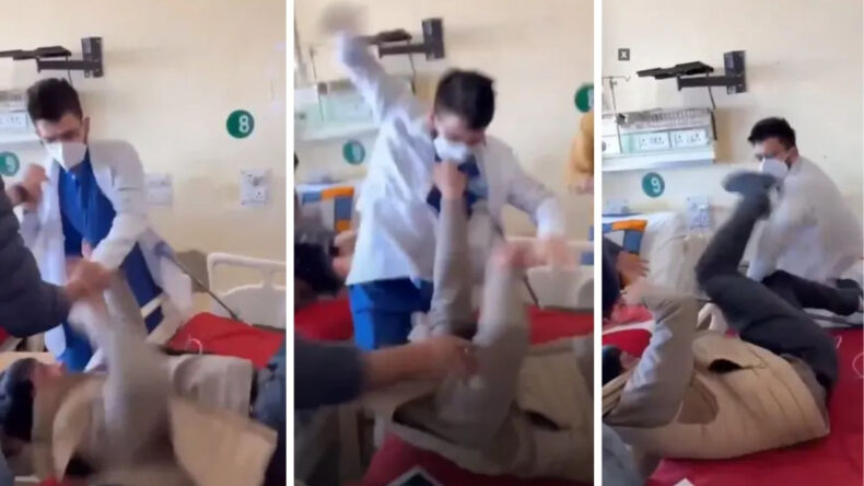 Hastasını d&ouml;verek uzaklaştırıldı