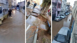 İ&ccedil;me suyu borusu patladı: 3 mahalle sular altında kaldı, yol &ccedil;&ouml;kt&uuml;