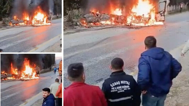 İki Ara&ccedil; &Ccedil;arpıştı, Alevler İ&ccedil;inde Kaldı