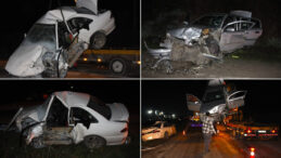 İki Ara&ccedil; Kafa Kafaya &Ccedil;arpıştı: 8 Kişi Yaralandı