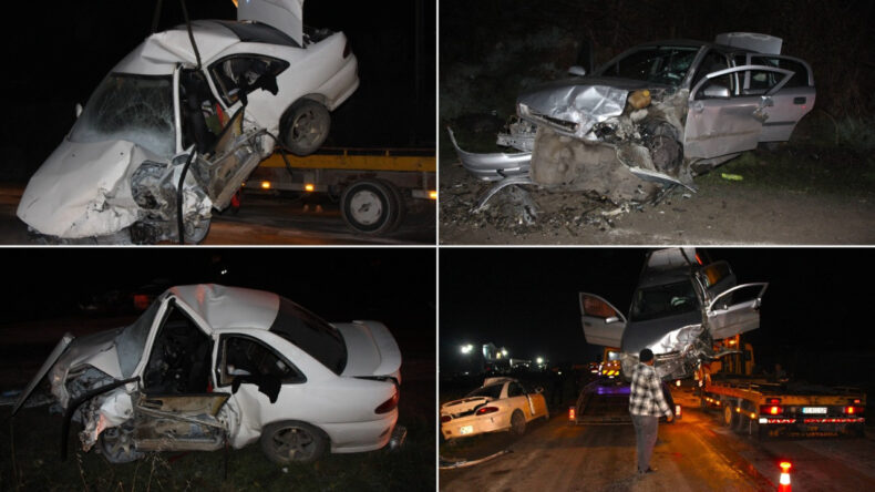 İki Ara&ccedil; Kafa Kafaya &Ccedil;arpıştı: 8 Kişi Yaralandı