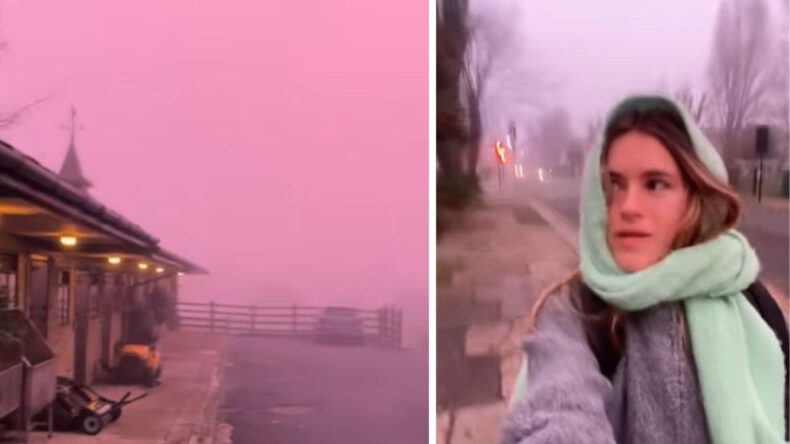 İngiltere'yi Pembe Sis Sardı