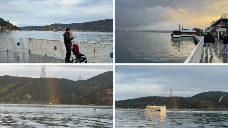 İstanbul Boğazı&rsquo;nda G&ouml;kkuşağı Ş&ouml;leni