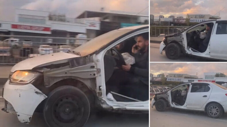 Kapısı Olmayan Ara&ccedil; Trafikte Dikkat &Ccedil;ekti