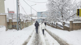 Kar kalınlığı 20 santime ulaştı, yollar kapandı