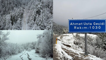 Karab&uuml;k&rsquo;te Y&uuml;ksek Kesimlerde Kar Manzaraları