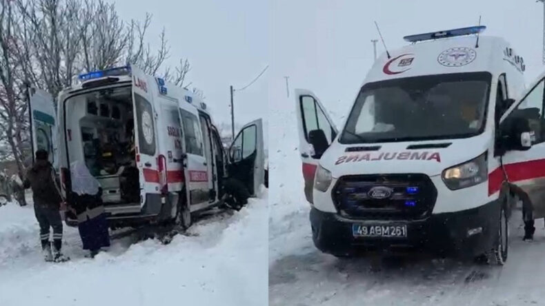 Kardan Kapanan Yolda Hastaneye Yetişemeden Doğum Ger&ccedil;ekleşti