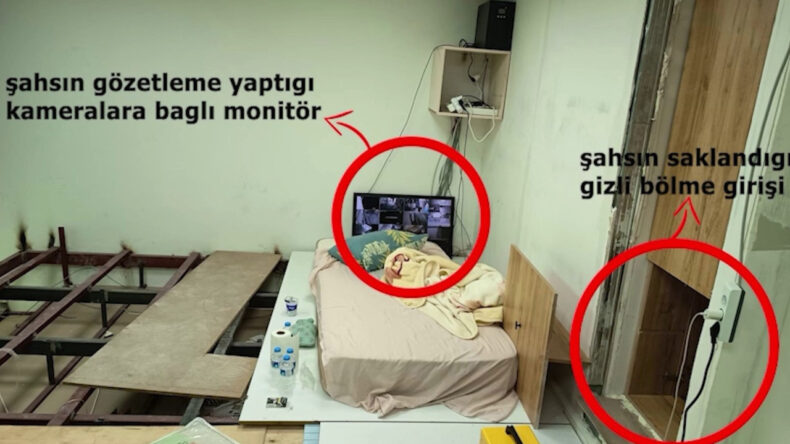 Kendi Yaptığı Gizli Odada Saklandı, Polisten Ka&ccedil;amadı