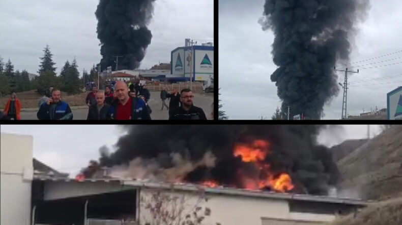 Kırıkkale'de Fabrika Yangını