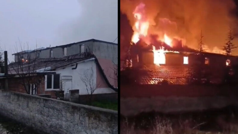 K&ouml;ydeki Eğlence Mekanında Yangın: Bir Kadın Hayatını Kaybetti